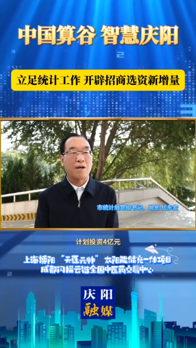 慶陽(yáng)市統(tǒng)計(jì)局黨組書(shū)記、局長(zhǎng) 代永宏：數(shù)據(jù)賦能 統(tǒng)計(jì)助力 加速項(xiàng)目落地